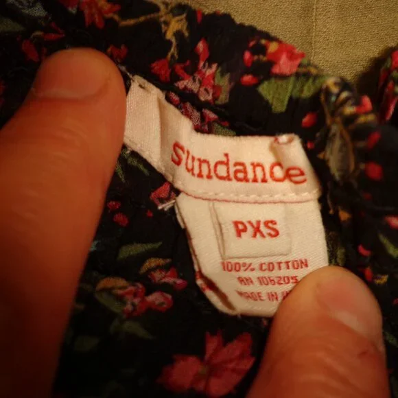 Brand New Sundance Black Iris Skirt PXS Black Floral Elastic Waist - Picture 3 of 15
